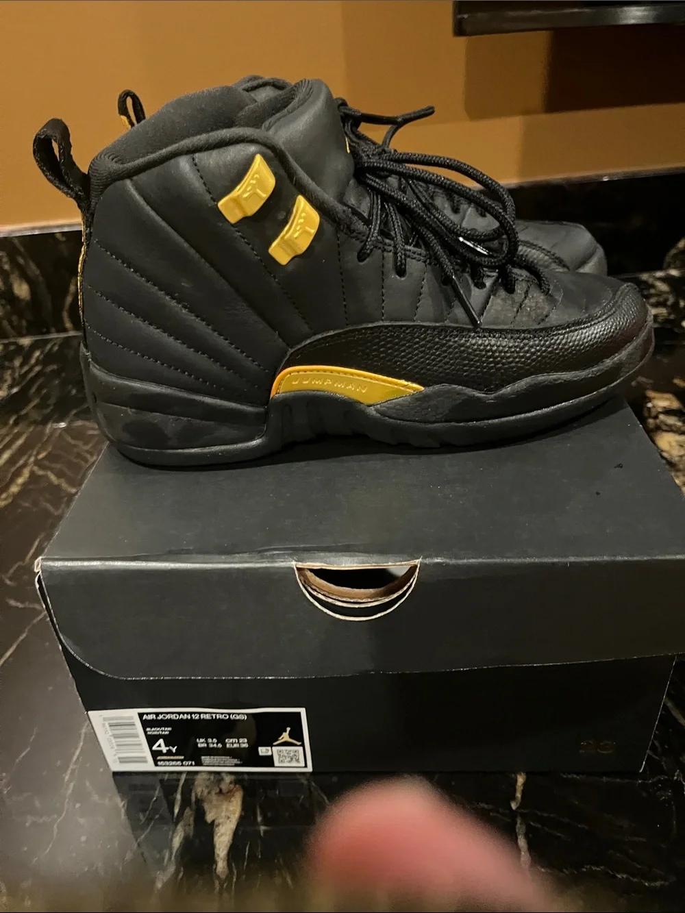 Air Jordan. Retro taxi youth black gold size 4 limited edition hard to find